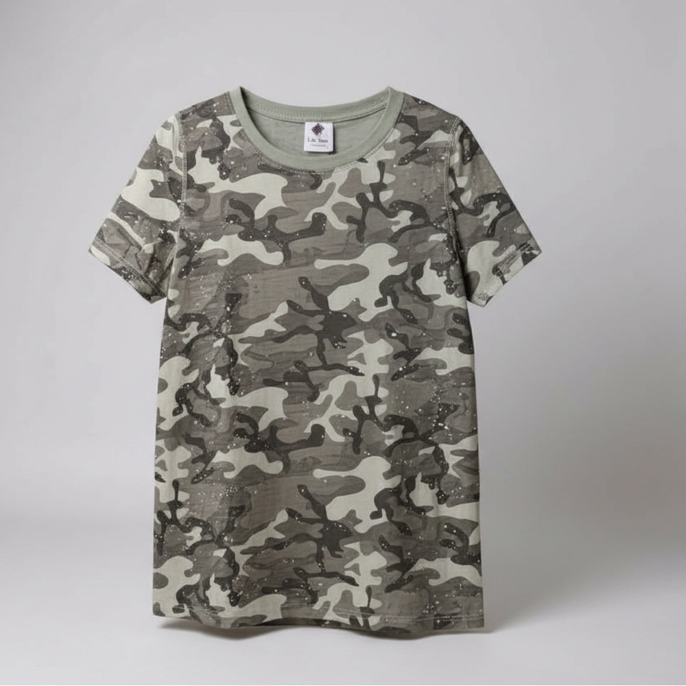 Sew In Love Camouflage Short Sleeve Tee